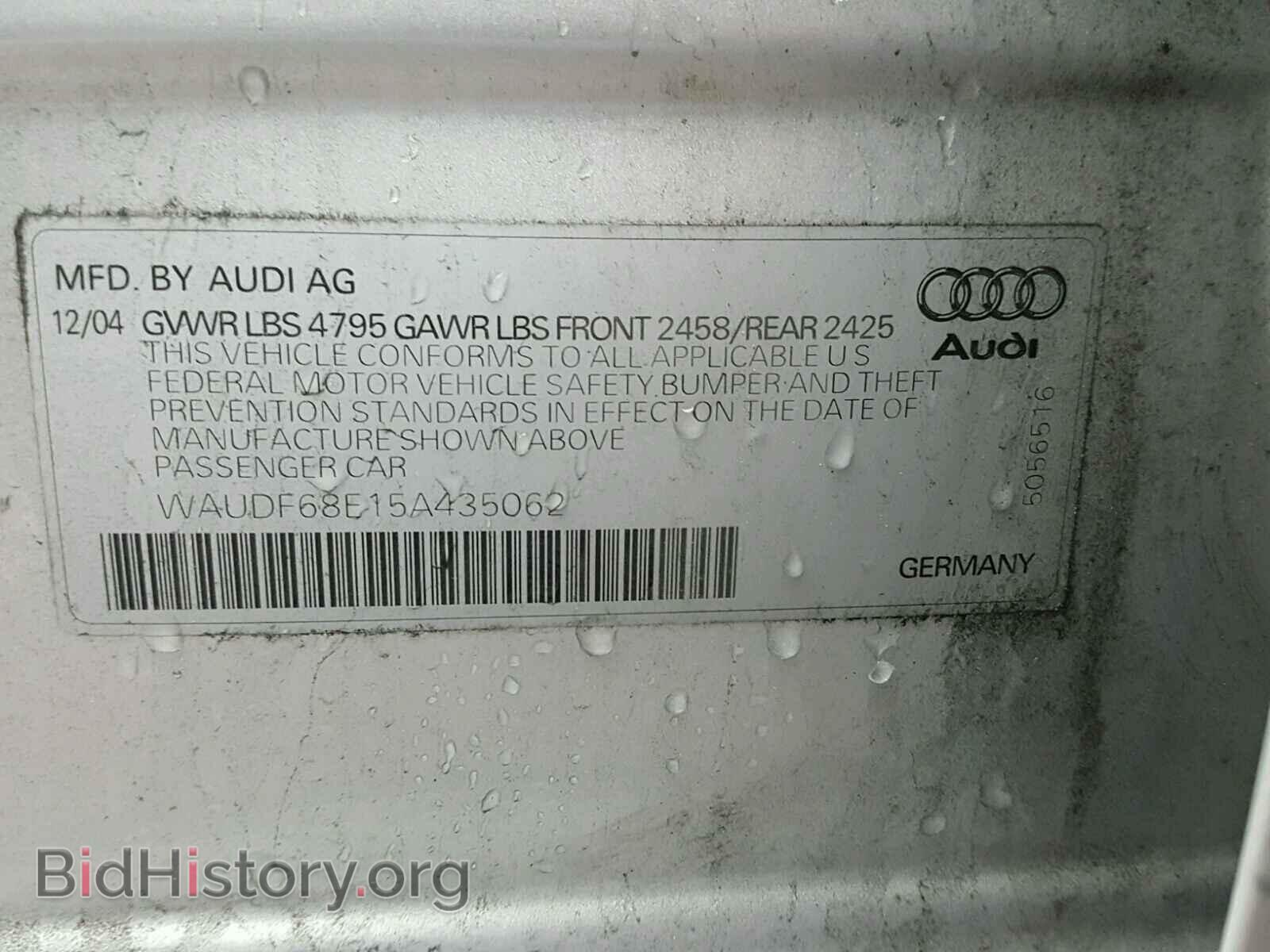 2005 AUDI A4 - VIN: WAUDF68E15A435062 - Photo 10