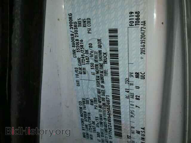 2004 FORD ECONOLINE - VIN: 1FTNE24W64HA04871 - Photo 10
