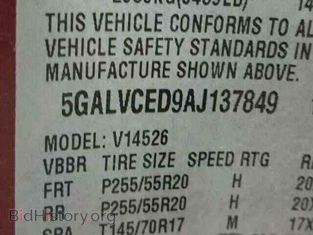 2010 BUICK ENCLAVE - VIN: 5GALVCED9AJ137849 - Photo 10