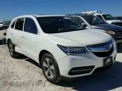 2015 Acura MDX, белый — VIN 5FRYD3H20FB005075, Copart