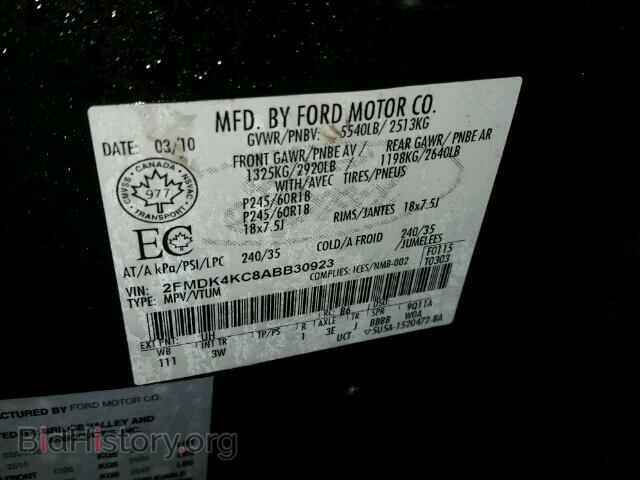 2010 FORD EDGE - VIN: 2FMDK4KC8ABB30923 - Photo 10