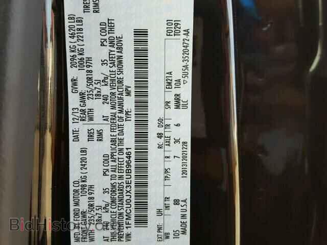 2014 FORD ESCAPE - VIN: 1FMCU0JX3EUB96461 - Фото 10