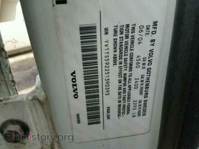 2005 VOLVO S80 - VIN: YV1TS592251390393 - Фото 10