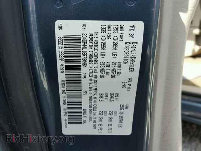 2006 DODGE CARAVAN - VIN: 2D4GP44L16R790464 - Фото 10