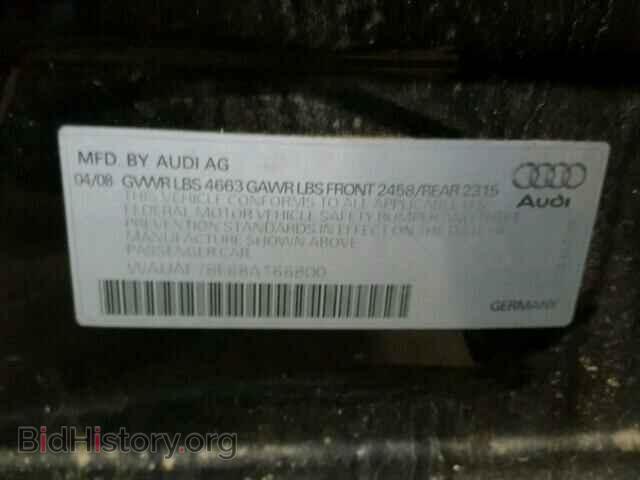 2008 AUDI A4 - VIN: WAUAF78E68A166800 - Фото 10