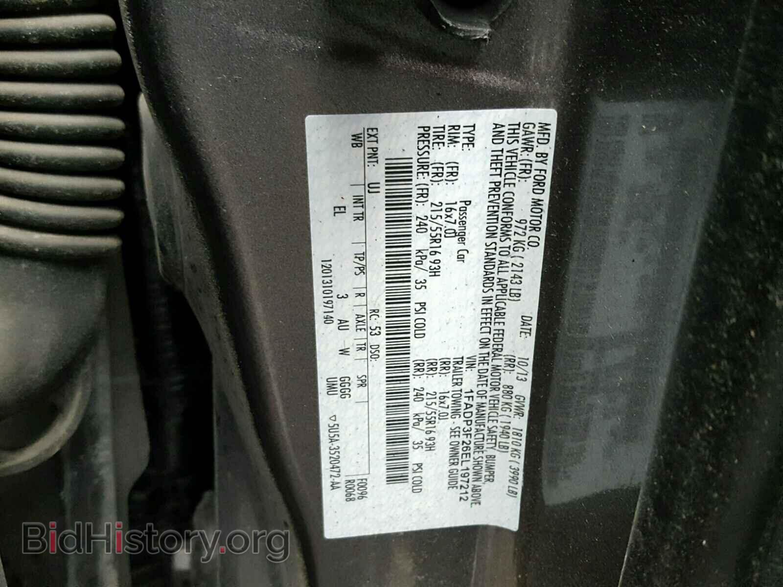 2014 FORD FOCUS - VIN: 1FADP3F26EL197212 - Фото 10