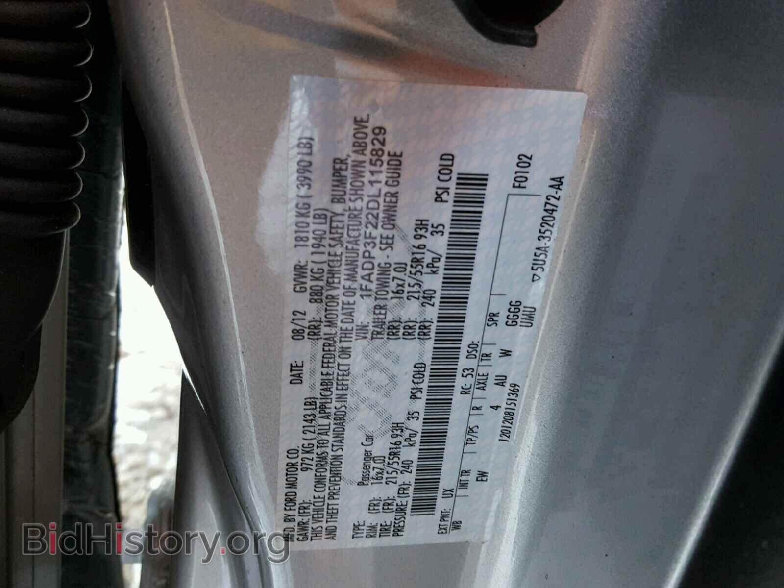 2013 FORD FOCUS - VIN: 1FADP3F22DL115829 - Фото 10