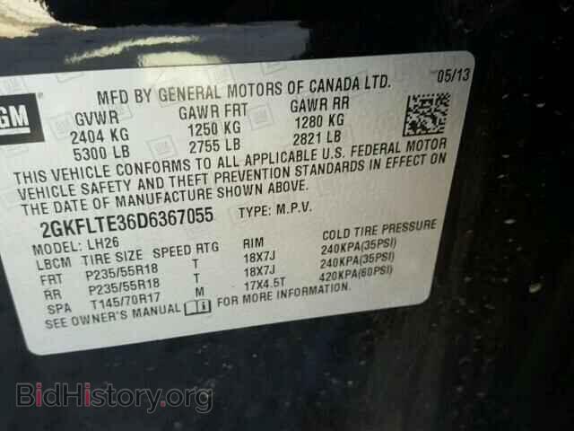 2013 GMC TERRAIN - VIN: 2GKFLTE36D6367055 - Photo 10
