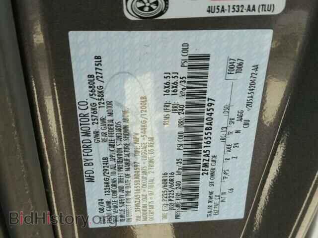 2005 FORD FREESTAR - VIN: 2FMZA51655BA04597 - Фото 10