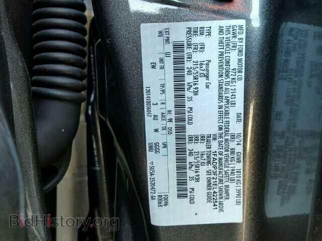 2014 FORD FOCUS - VIN: 1FADP3F21EL422541 - Фото 10