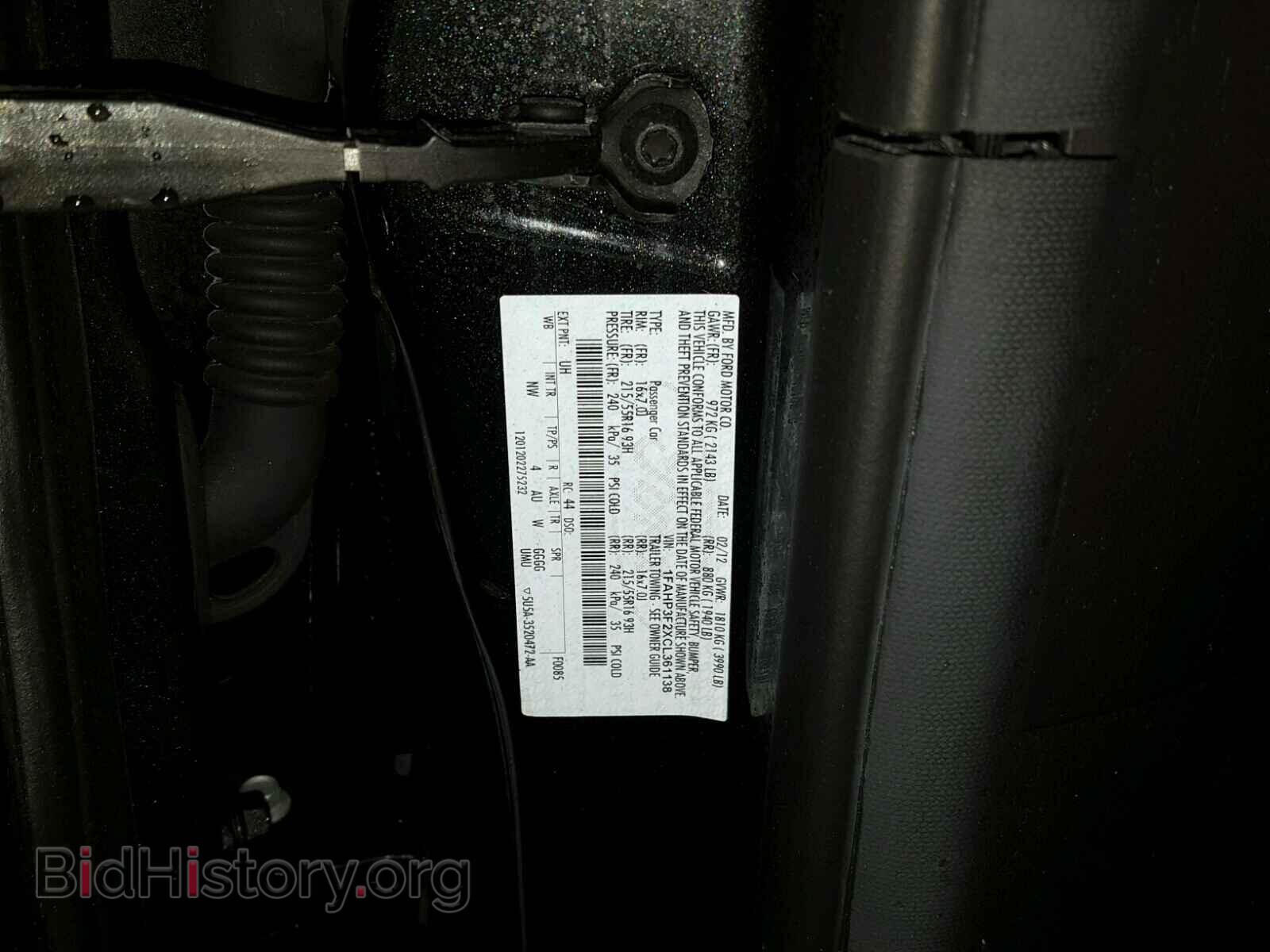 2012 FORD FOCUS - VIN: 1FAHP3F2XCL361138 - Фото 10