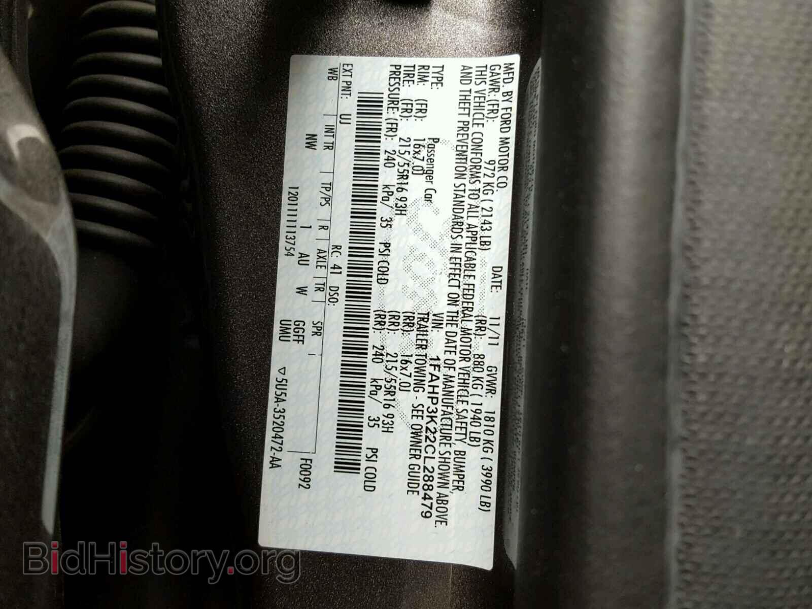 2012 FORD FOCUS - VIN: 1FAHP3K22CL288479 - Photo 10