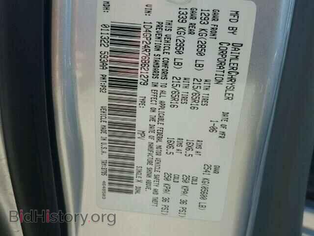 2006 DODGE CARAVAN - VIN: 1D4GP24R76B621279 - Фото 9