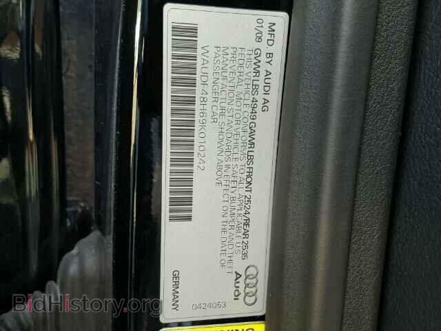 2009 AUDI A4 - VIN: WAUDF48H69K010242 - Фото 10