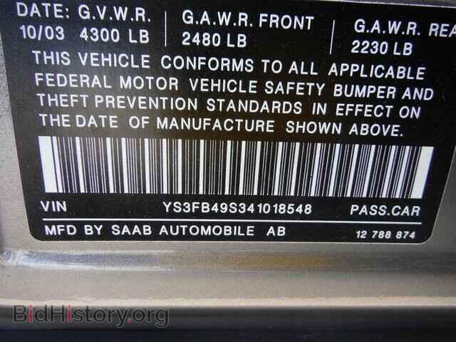 2004 SAAB 9 3 - VIN: YS3FB49S341018548 - Photo 9