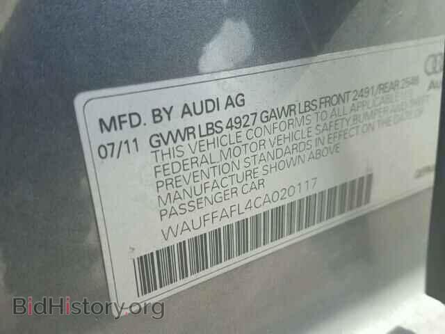 2012 AUDI A4 - VIN: WAUFFAFL4CA020117 - Фото 10