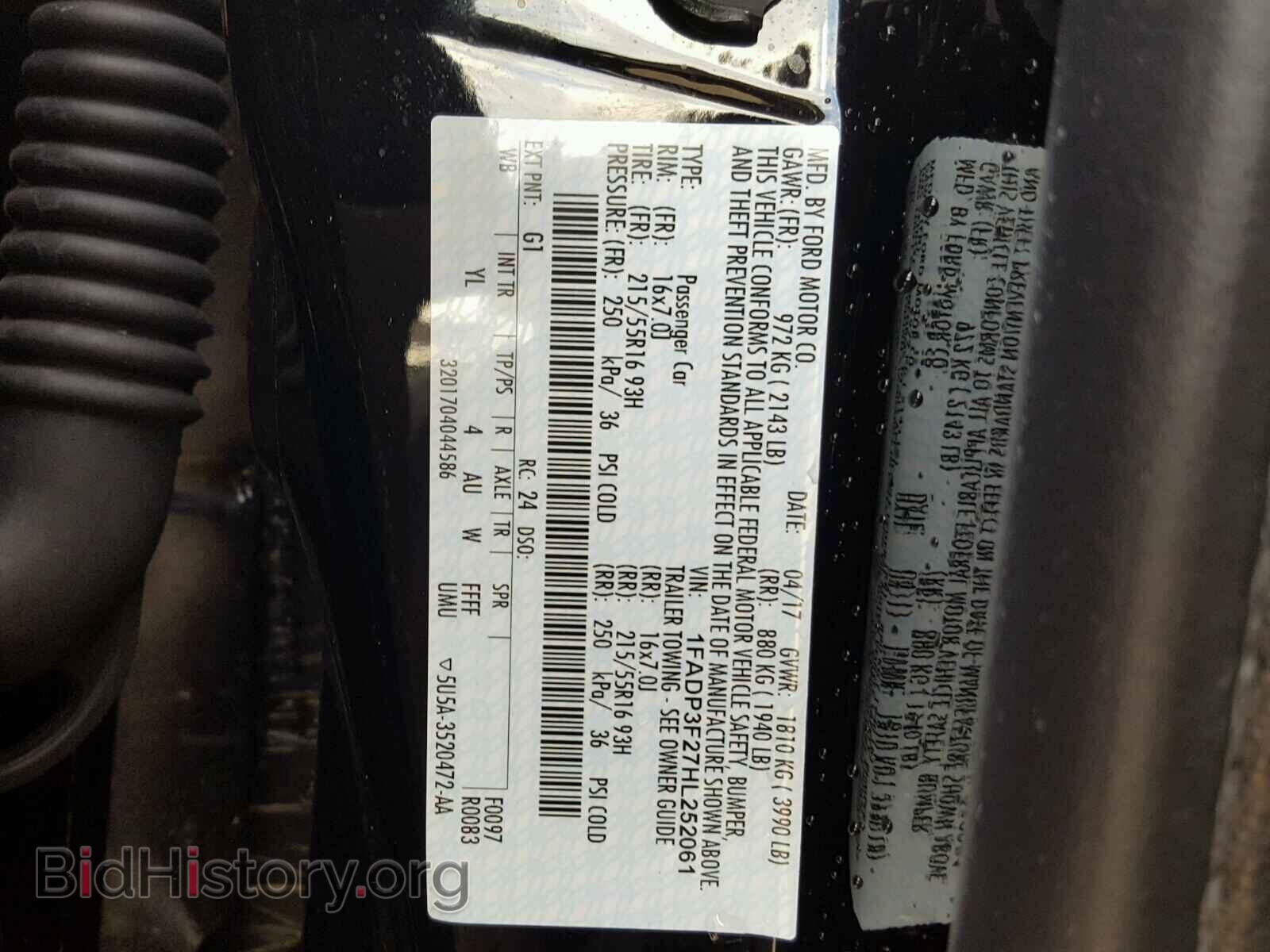 2017 FORD FOCUS - VIN: 1FADP3F27HL252061 - Photo 10