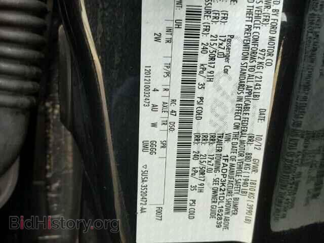 2013 FORD FOCUS - VIN: 1FADP3K21DL162839 - Фото 10