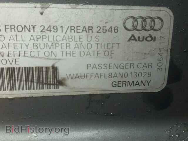 2010 AUDI A4 - VIN: WAUFFAFL8AN013029 - Фото 10