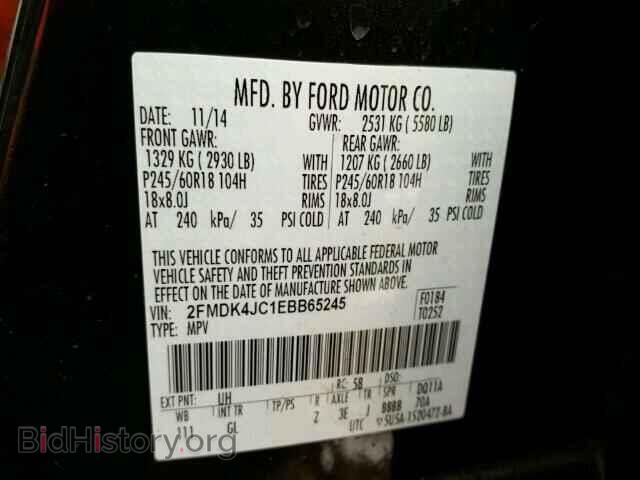 2014 FORD EDGE - VIN: 2FMDK4JC1EBB65245 - Photo 10
