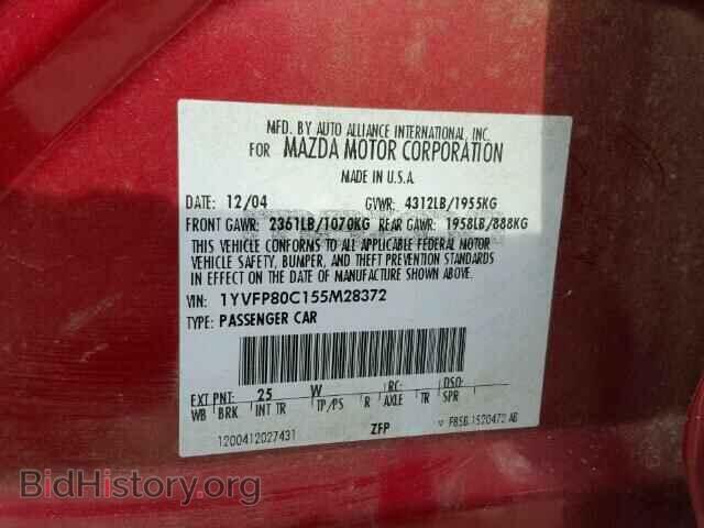 2005 MAZDA 6 - VIN: 1YVFP80C155M28372 - Фото 10