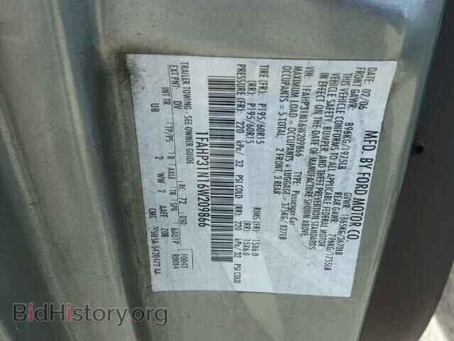 2006 FORD FOCUS - VIN: 1FAHP31N16W209866 - Фото 10
