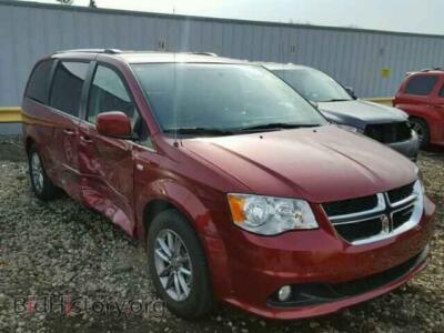 2014 Dodge CARAVAN Grand Cara, red — VIN 2C4RDGCG7ER384384, Copart