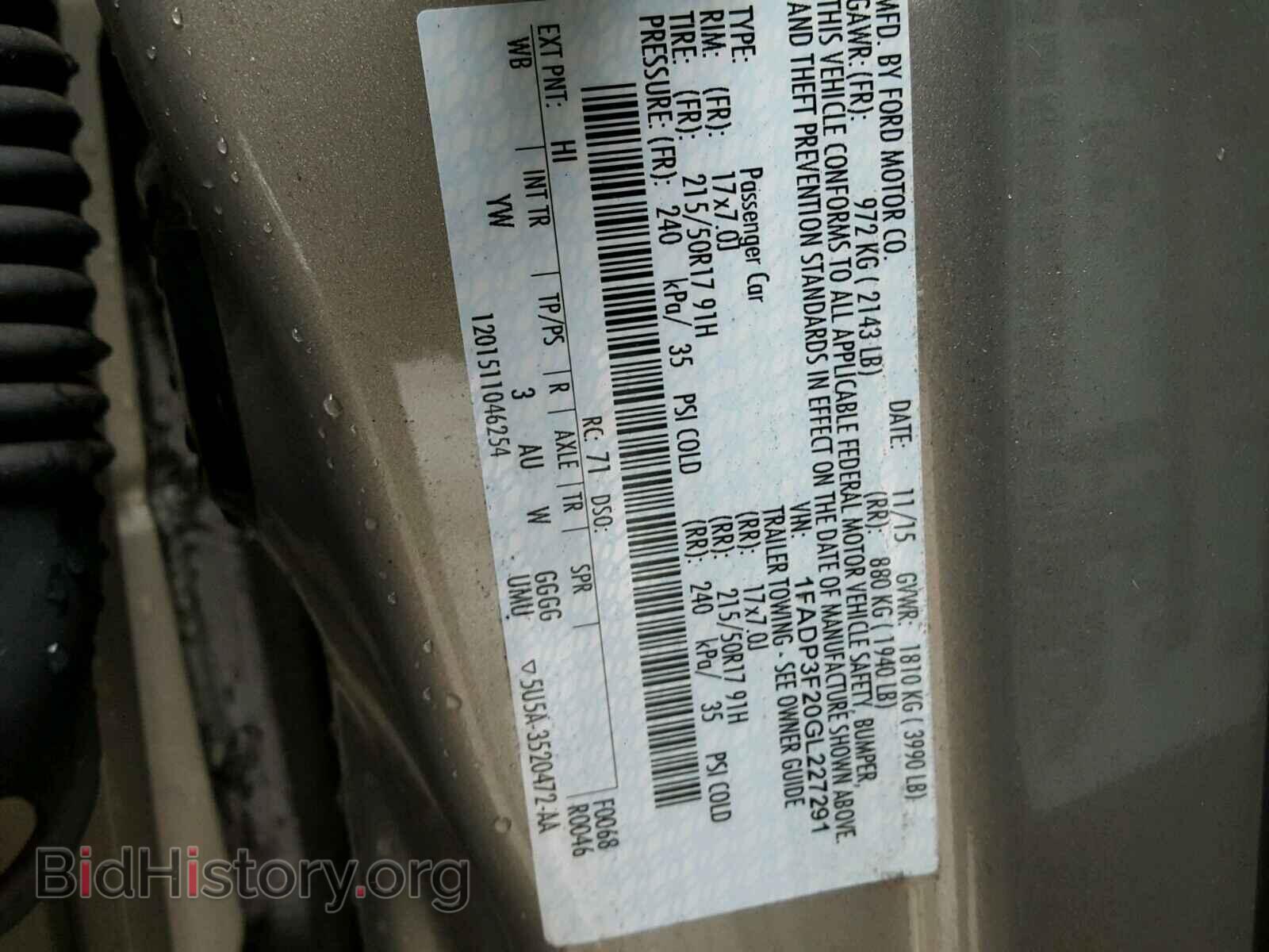 2016 FORD FOCUS - VIN: 1FADP3F20GL227291 - Фото 10