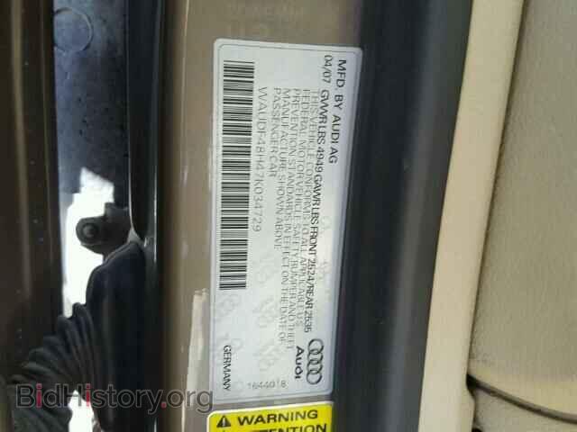 2007 AUDI A4 - VIN: WAUDF48H47K034729 - Photo 10