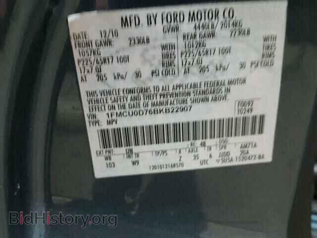 2011 FORD ESCAPE - VIN: 1FMCU0D76BKB22907 - Photo 10