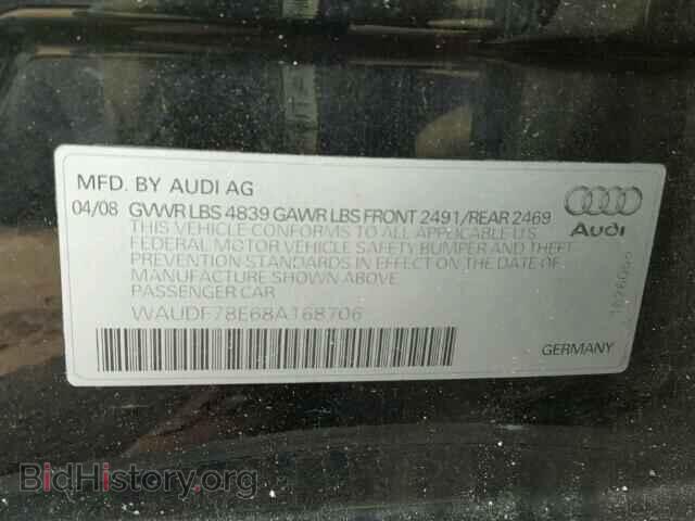 2008 AUDI A4 - VIN: WAUDF78E68A168706 - Фото 10