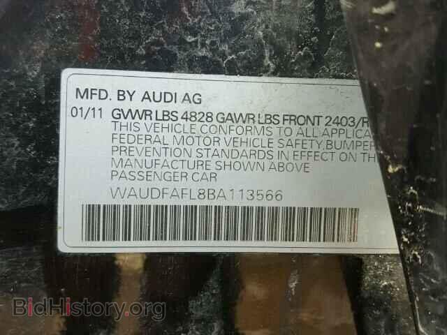 2011 AUDI A4 - VIN: WAUDFAFL8BA113566 - Фото 10