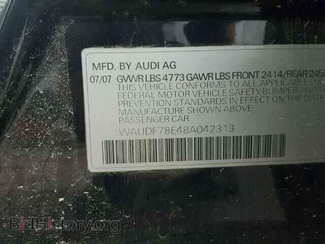 2008 AUDI A4 - VIN: WAUDF78E48A042313 - Фото 10