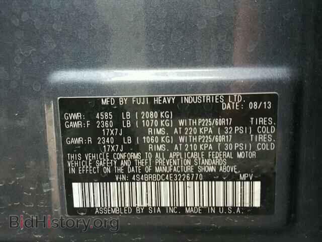 2014 SUBARU OUTBACK - VIN: 4S4BRBDC4E3226770 - Фото 10