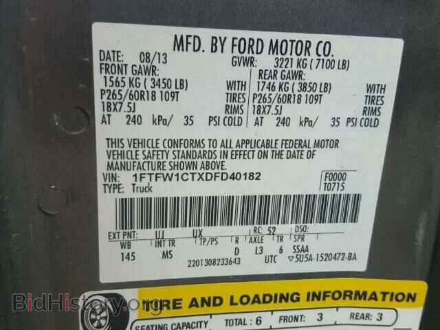 2013 FORD F150 - VIN: 1FTFW1CTXDFD40182 - Фото 10