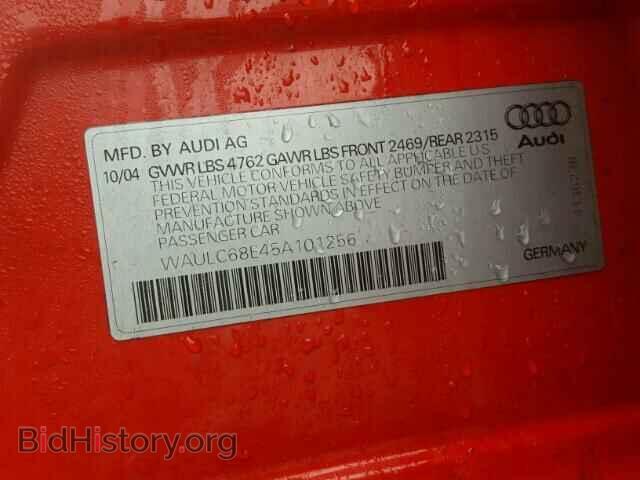 2005 AUDI A4 - VIN: WAULC68E45A101256 - Фото 10
