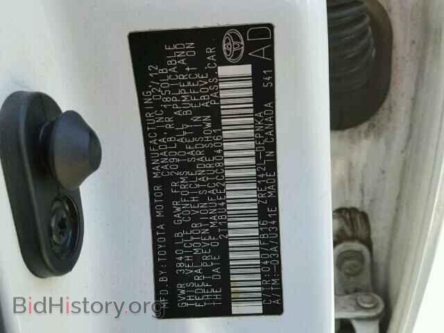 2012 TOYOTA COROLLA - VIN: 2T1BU4EE2CC804061 - Photo 10