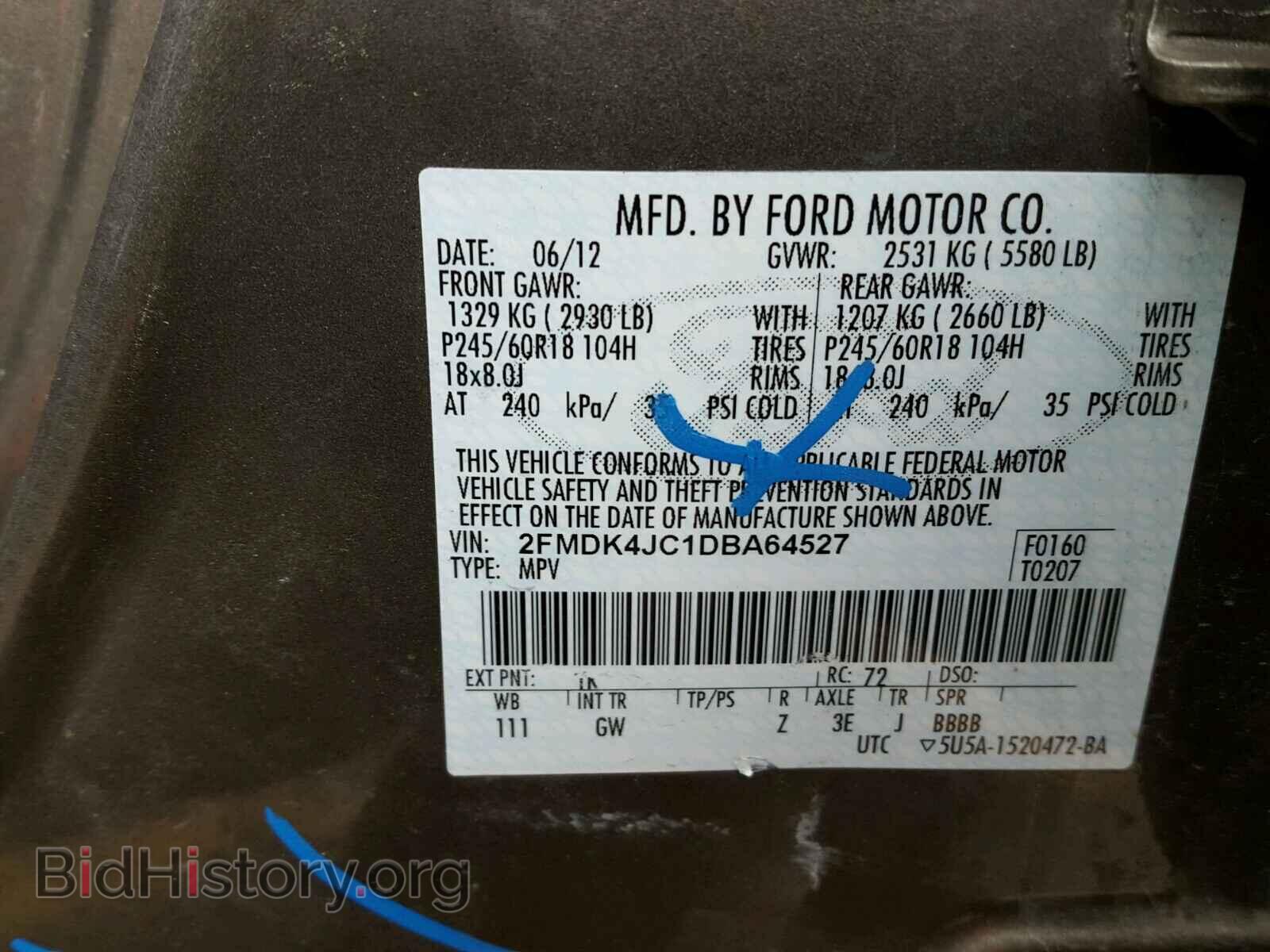 2013 FORD EDGE - VIN: 2FMDK4JC1DBA64527 - Photo 10
