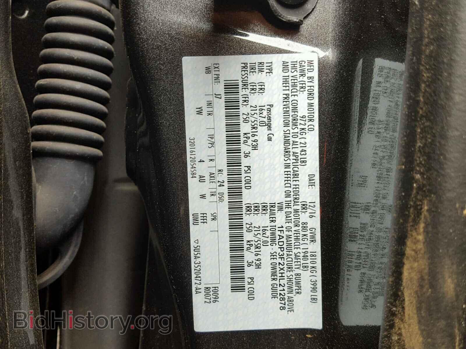 2017 FORD FOCUS - VIN: 1FADP3F2XHL212878 - Photo 10