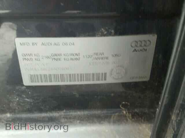 2005 AUDI A4 - VIN: WAULC68E25A026041 - Фото 10