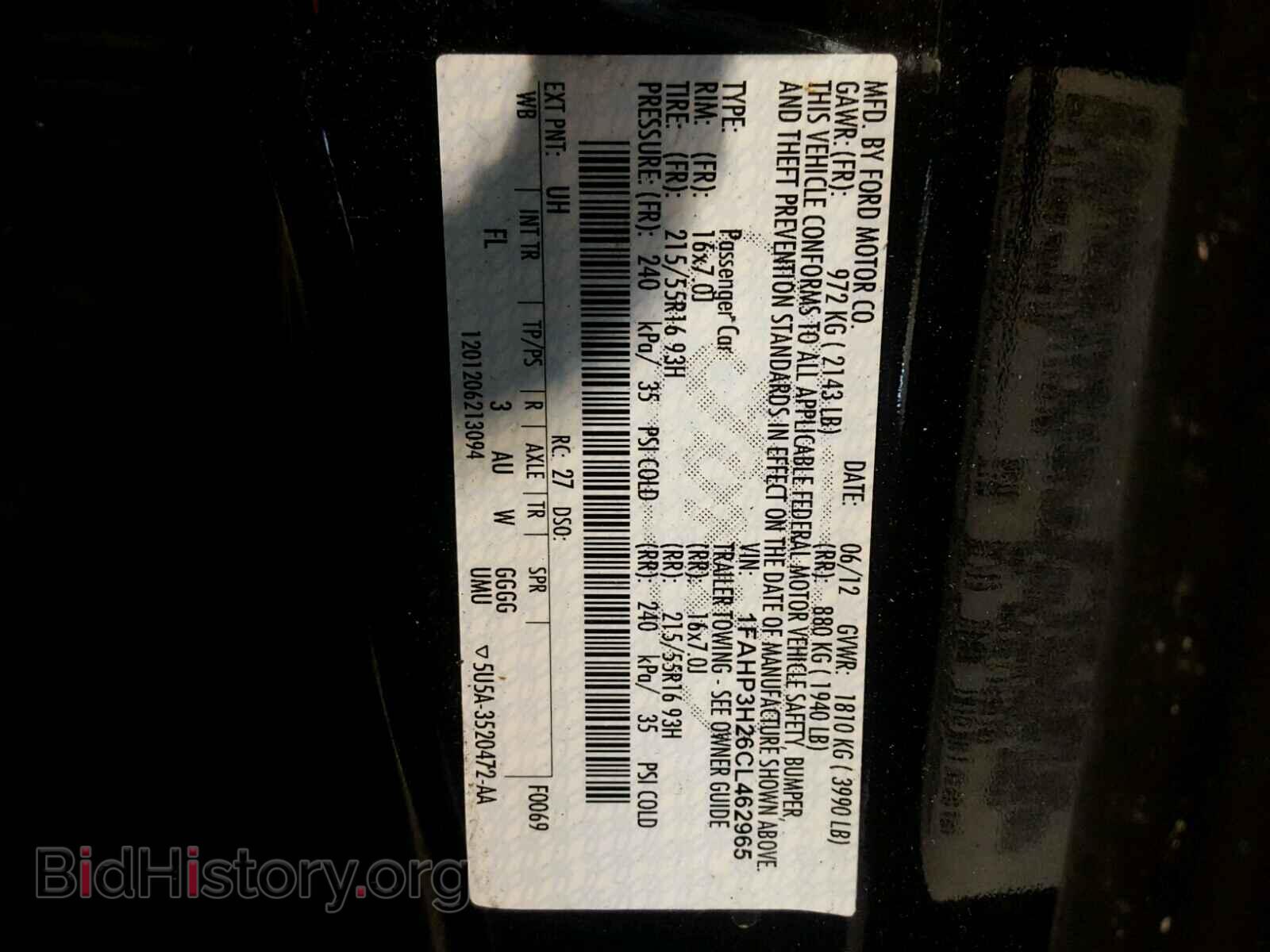 2012 FORD FOCUS - VIN: 1FAHP3H26CL462965 - Photo 10