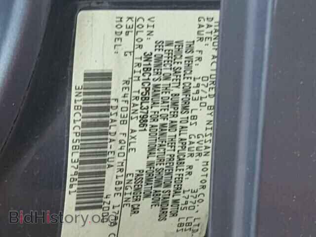 2011 NISSAN VERSA - VIN: 3N1BC1CP5BL379861 - Фото 10