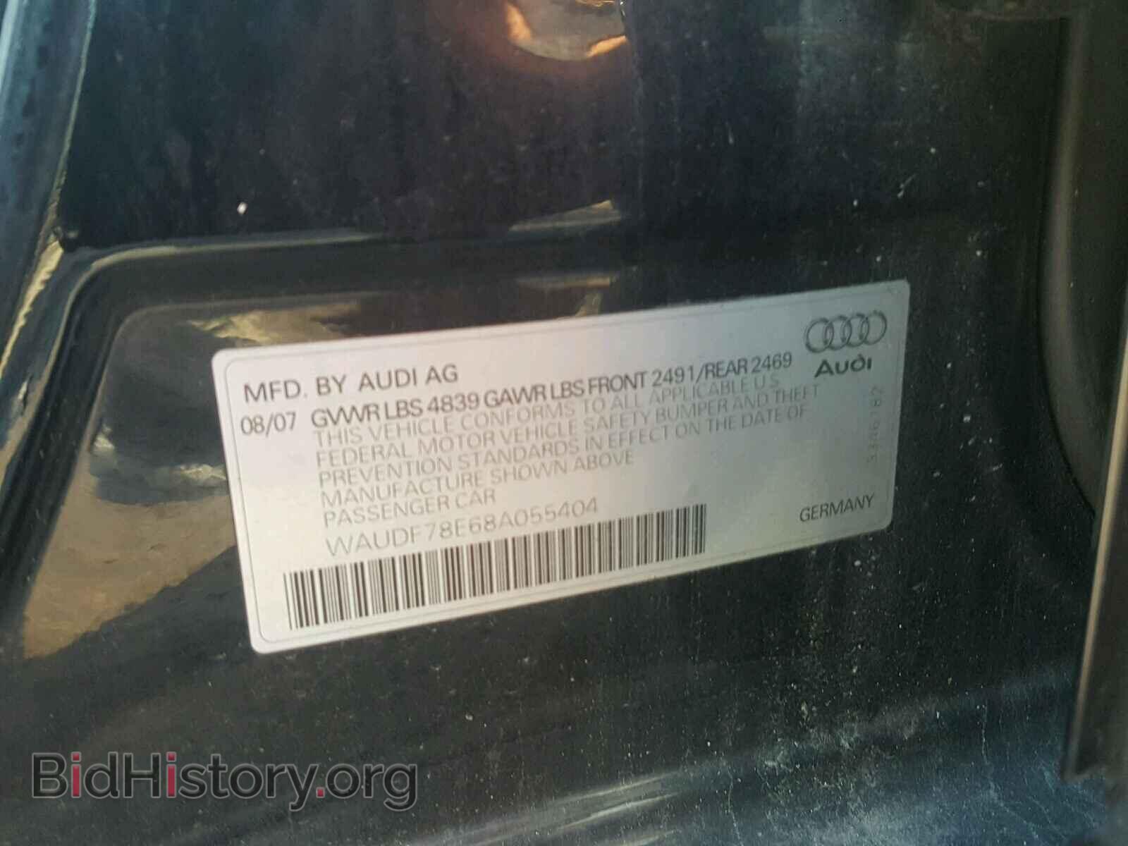 2008 AUDI A4 - VIN: WAUDF78E68A055404 - Фото 10