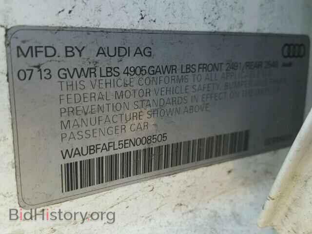2014 AUDI A4 - VIN: WAUBFAFL5EN008505 - Фото 10