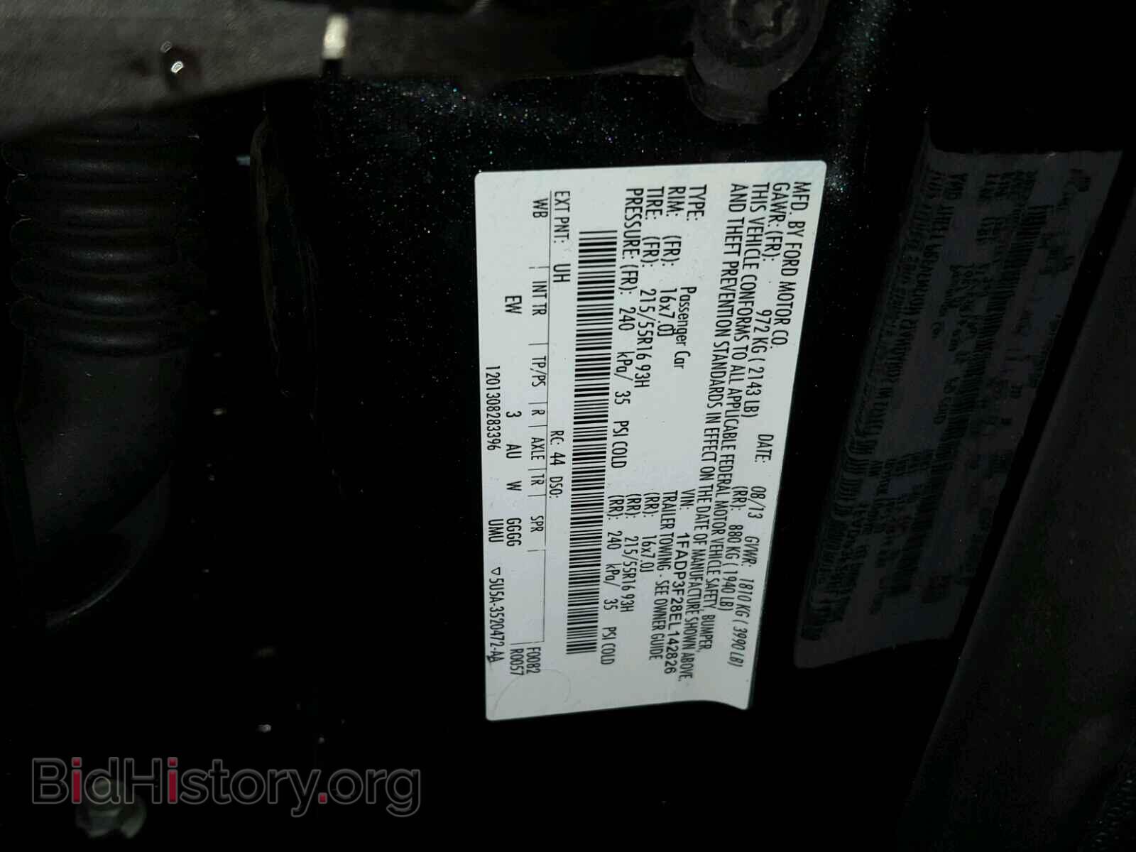 2014 FORD FOCUS - VIN: 1FADP3F28EL142826 - Фото 10