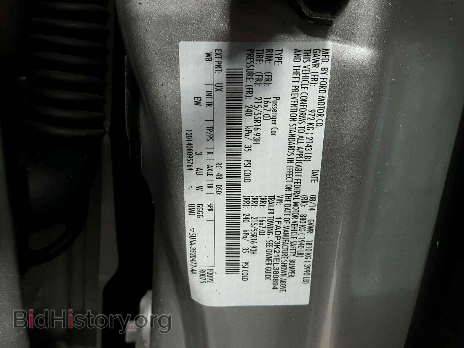 2014 FORD FOCUS - VIN: 1FADP3K21EL380894 - Photo 10