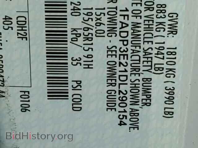 2013 FORD FOCUS - VIN: 1FADP3E21DL290154 - Фото 10