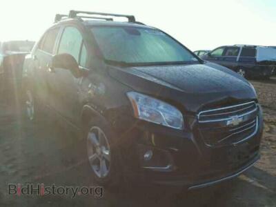 2015 Chevrolet TRAX Trax LTZ A, черный — VIN 3GNCJTSB6FL244829, Copart