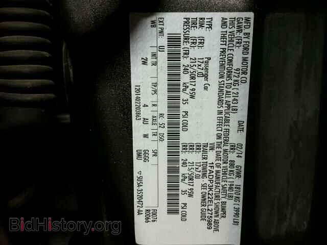 2014 FORD FOCUS - VIN: 1FADP3K22EL275989 - Photo 10