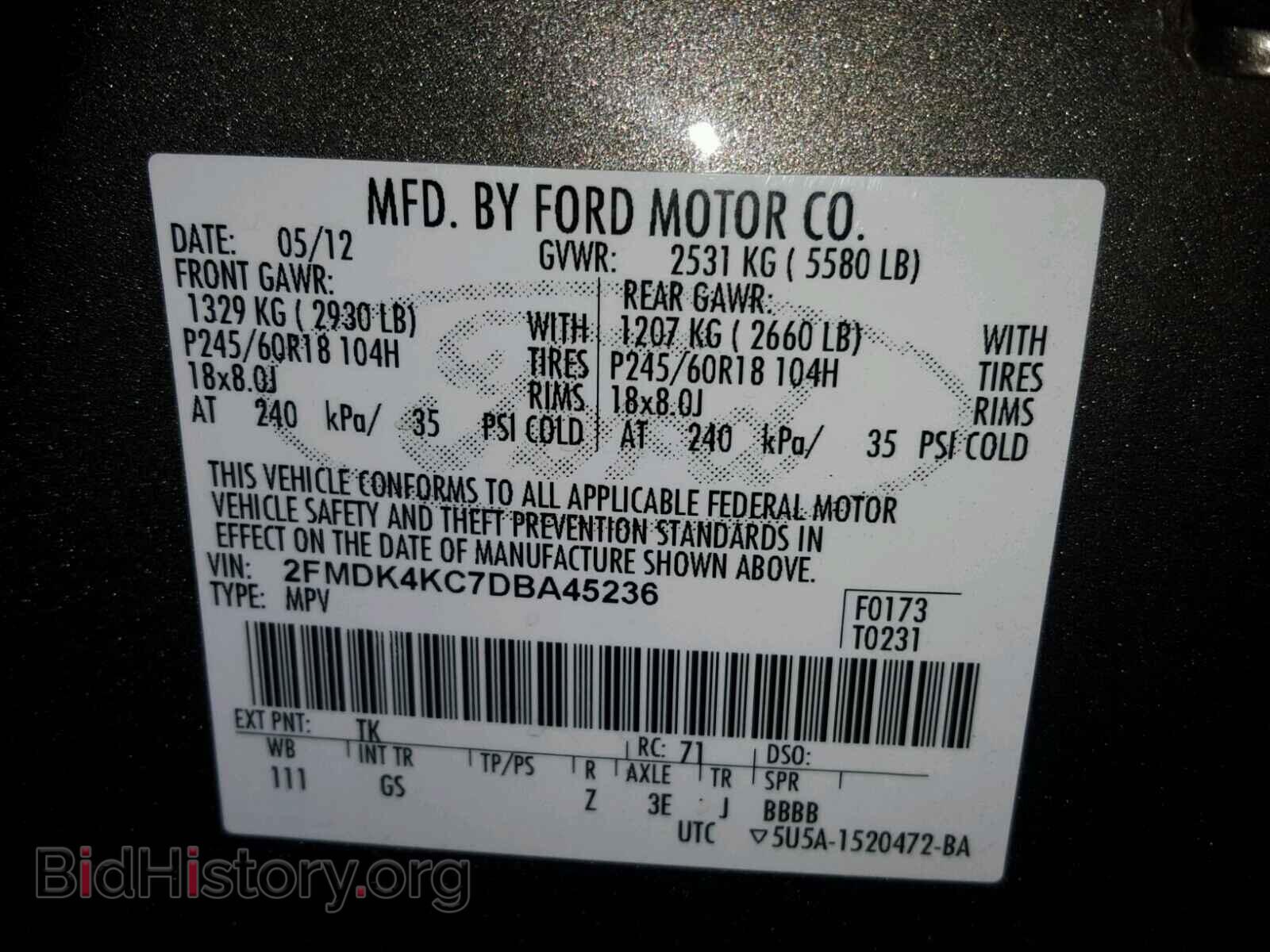 2013 FORD EDGE - VIN: 2FMDK4KC7DBA45236 - Photo 10